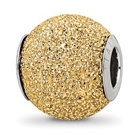Sterling Silver Reflections Gold-plated Laser Cut Bead view 1