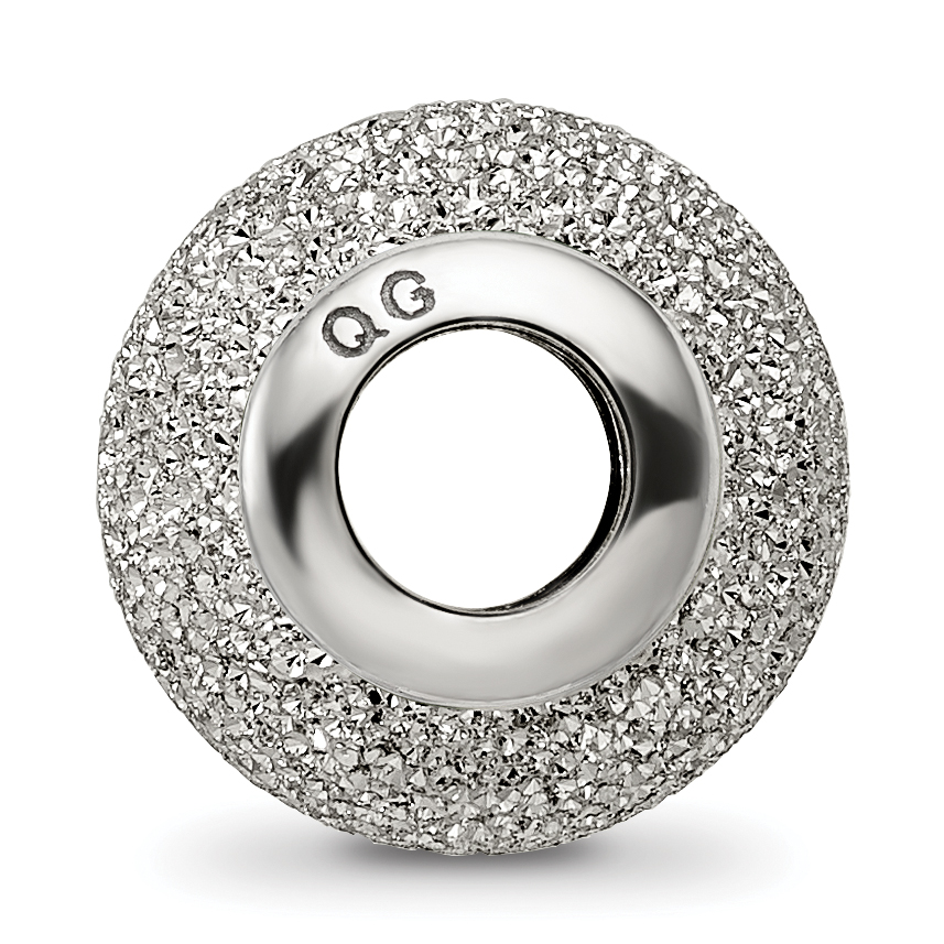 Silver Reflections Light Grey Laser Cut Bead QRS2297