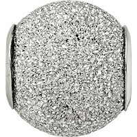 Sterling Silver Reflections Light Grey Laser Cut Bead view 3