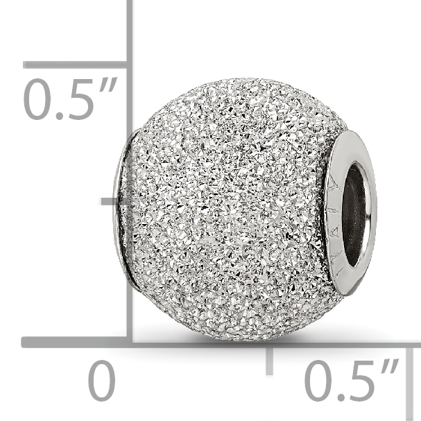 Silver Reflections Light Grey Laser Cut Bead QRS2297
