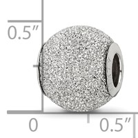 Sterling Silver Reflections Light Grey Laser Cut Bead view 4