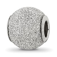 Sterling Silver Reflections Light Grey Laser Cut Bead view 1