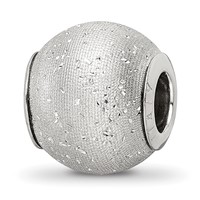 Sterling Silver Reflections Grey Laser Cut Bead view 1