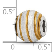 Sterling Silver Reflections Gold-plated Laser Cut Bead view 4