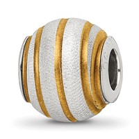Sterling Silver Reflections Gold-plated Laser Cut Bead view 1