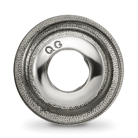 Sterling Silver Reflections Grey Laser Cut Bead