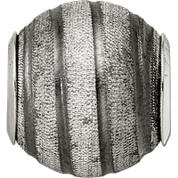 Sterling Silver Reflections Grey Laser Cut Bead view 3
