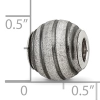 Sterling Silver Reflections Grey Laser Cut Bead view 4