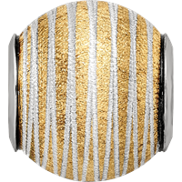 Sterling Silver Reflections Gold-plated Laser Cut Bead view 3