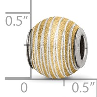 Sterling Silver Reflections Gold-plated Laser Cut Bead view 4