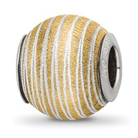 Sterling Silver Reflections Gold-plated Laser Cut Bead view 1