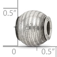 Sterling Silver Reflections Grey Laser Cut Bead view 4