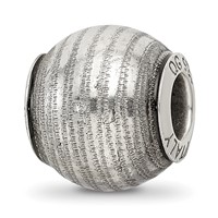 Sterling Silver Reflections Grey Laser Cut Bead view 1