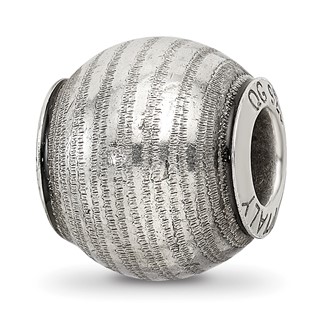 Sterling Silver Reflections Grey Laser Cut Bead