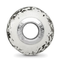 Sterling Silver Reflections White W Platinum Foil Ceramic Bead view 2