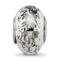 Sterling Silver Reflections White W Platinum Foil Ceramic Bead view 5