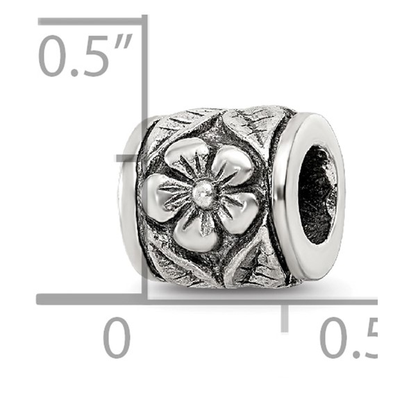 Sterling Silver Reflections Floral Bead