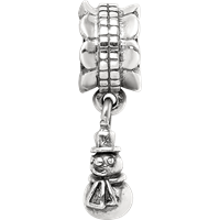 Sterling Silver Reflections Snowman Dangle Bead view 3