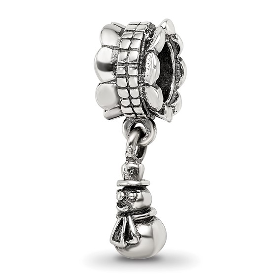 Sterling Silver Reflections Snowman Dangle Bead