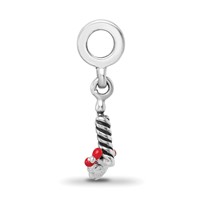 Sterling Silver Reflections Candle with Holly Leaf Dangle Bead view 2