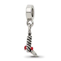 Sterling Silver Reflections Candle with Holly Leaf Dangle Bead view 5
