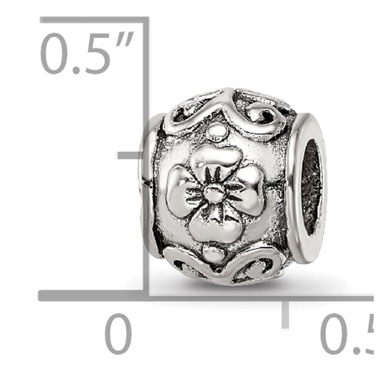 Sterling Silver Reflections Floral Bead