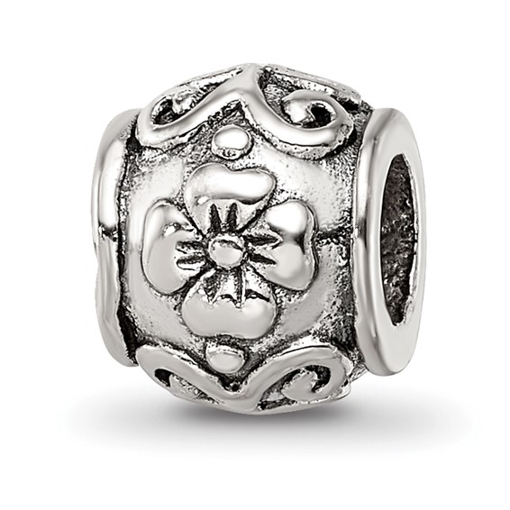 Sterling Silver Reflections Floral Bead
