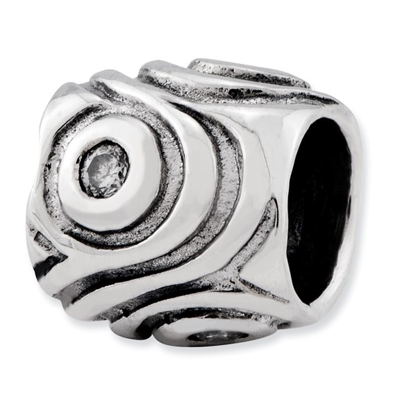 Sterling Silver Reflections CZ Bead
