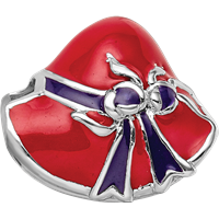 Sterling Silver Reflections Enameled Red Hat Society Bead view 4
