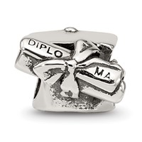 Sterling Silver Reflections Graduation Cap & Diploma Bead view 3