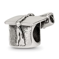 Sterling Silver Reflections Graduation Cap & Diploma Bead view 4