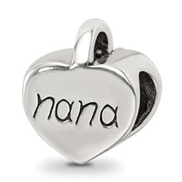 Sterling Silver Reflections Nana Heart Bead view 4