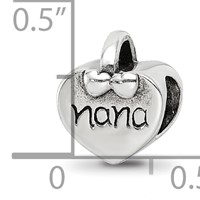 Sterling Silver Reflections Nana Heart Bead view 5