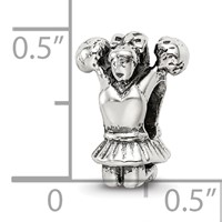 Sterling Silver Reflections Cheerleader Bead view 5