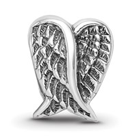 Sterling Silver Reflections Heart Shaped Wings Bead view 3