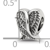 Sterling Silver Reflections Heart Shaped Wings Bead view 4