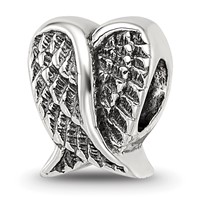 Sterling Silver Reflections Heart Shaped Wings Bead view 1
