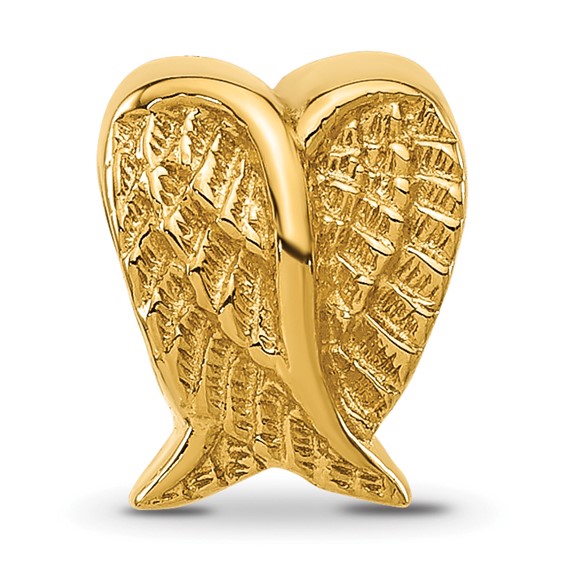 Sterling Silver Reflections Gold-plated Angel Wings Bead