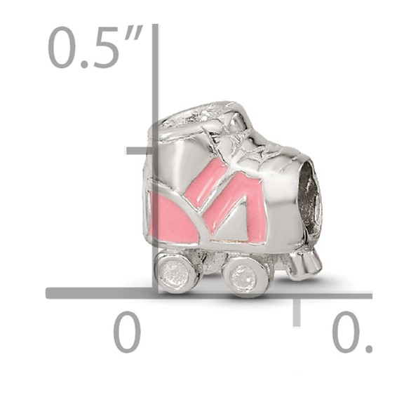 Sterling Silver Reflections Kids Enameled Rollerskate Bead