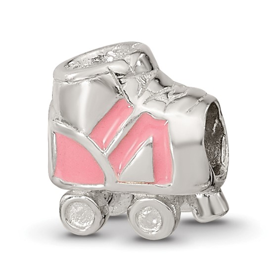 Sterling Silver Reflections Kids Enameled Rollerskate Bead