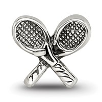 Sterling Silver Reflections Kids Tennis Racquets Bead view 3