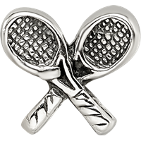 Sterling Silver Reflections Kids Tennis Racquets Bead view 4