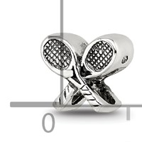 Sterling Silver Reflections Kids Tennis Racquets Bead view 5