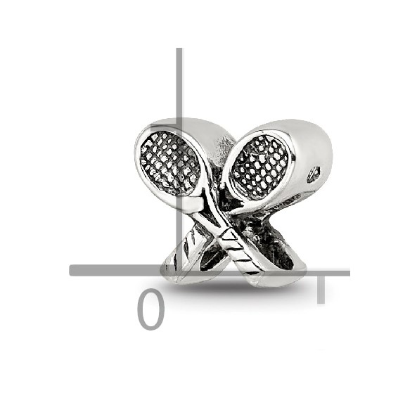 Sterling Silver Reflections Kids Tennis Racquets Bead