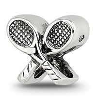 Sterling Silver Reflections Kids Tennis Racquets Bead view 1