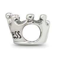 Sterling Silver Reflections Kids Princess Crown Bead view 2