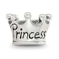 Sterling Silver Reflections Kids Princess Crown Bead view 3
