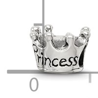 Sterling Silver Reflections Kids Princess Crown Bead view 4