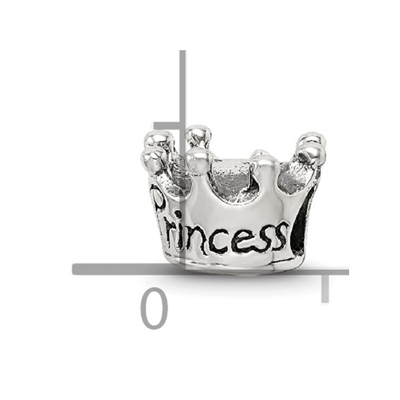 Sterling Silver Reflections Kids Princess Crown Bead