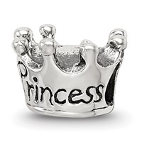 Sterling Silver Reflections Kids Princess Crown Bead view 1